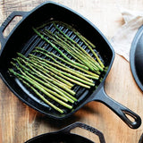 Pre-seasoned 10.5 inch Cast Iron Grill Pan with Assist Handle