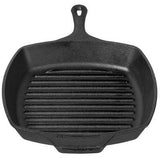Pre-seasoned 10.5 inch Cast Iron Grill Pan with Assist Handle