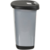 7-Gallon Textured Step-On Trash Can with Lid Lock and Bottom Cap, Multiple Colors