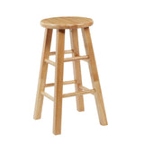 Fully Assembled 24" Natural Wood Bar Stool.